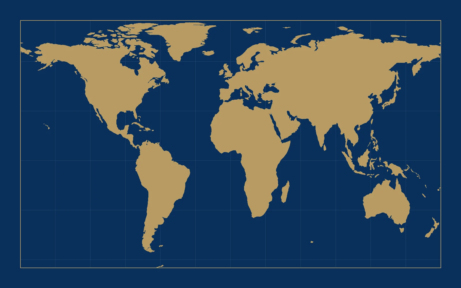 Weltkarte und internationale Verbindungen