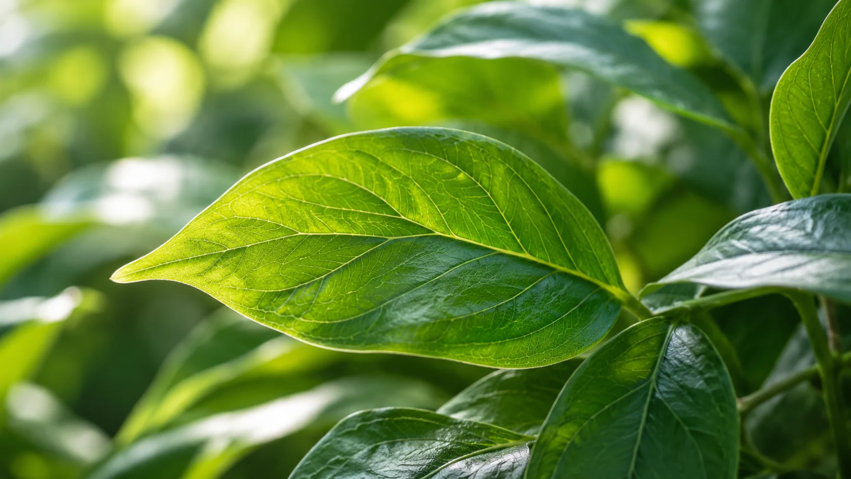 Détail de feuilles végétales